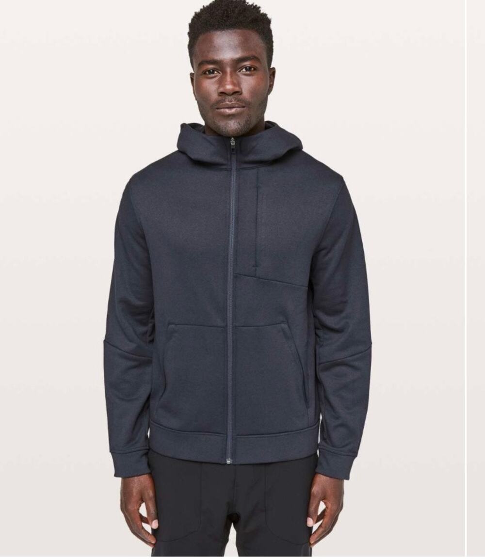 Lululemon Men’s City Sweat Zip Hoodie in Classic Navy Blue, Size XL